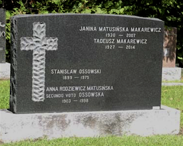 Tombeau des familles Makarewicz et Ossowski
