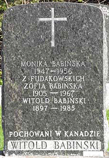 Grób rodziny Witolda Babińskiego