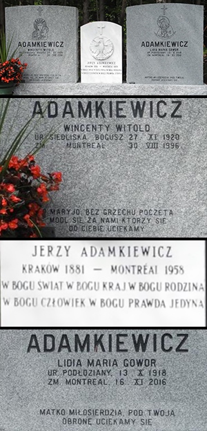 Grób rodziny Adamkiewiczów