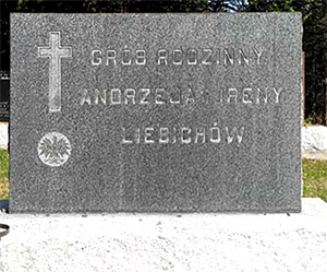 The family grave of Andrzej and Irena Liebich