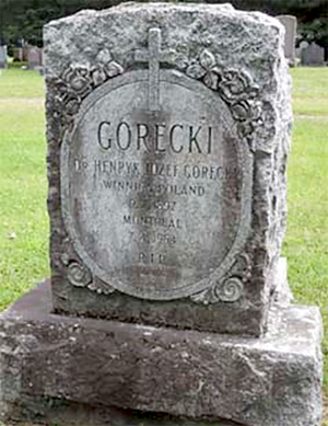 Tombeau de Henryk Józef Górecki