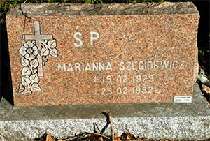 Tombeau de Marianna Szegidewicz