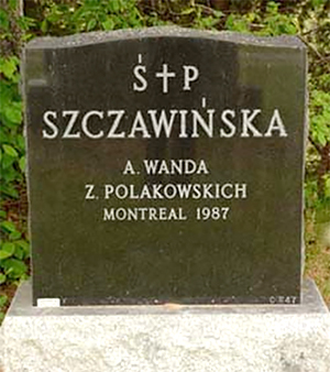 Tombeau de Wanda Szczawińska