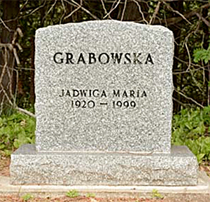 Tombeau de Jadwiga Maria Grabowska