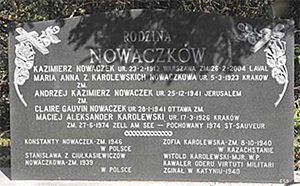 Grób rodziny Nowaczków