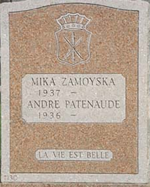 Tombeau de Maria Izabella 'Mika' Zamoyska